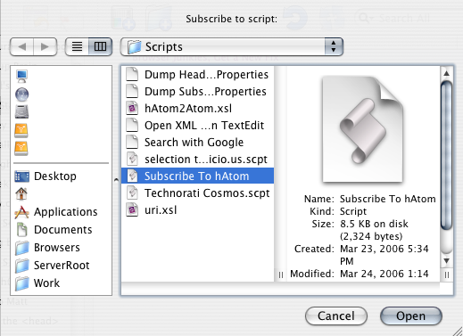 Finder Window: Subscribe To hAtom Finder Window: Subscribe To hAtom